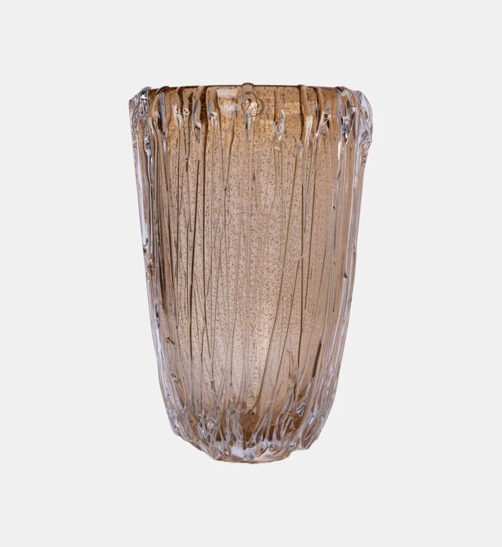 Medium Alpinia Gold Crystal Vase