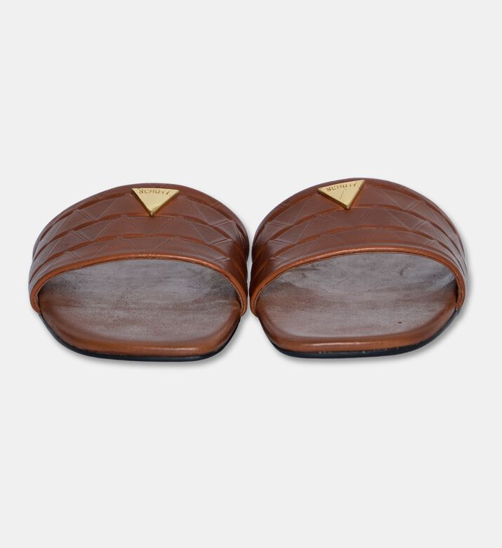Quilted Leather Slide Sandals